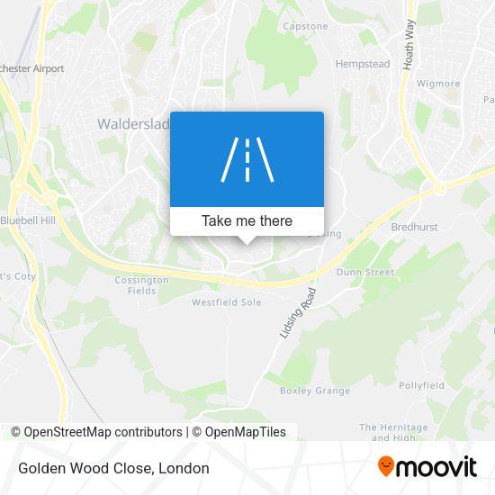 Golden Wood Close map