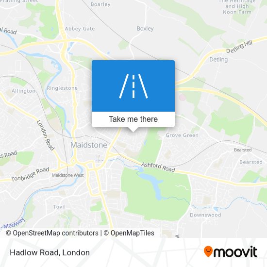 Hadlow Road map