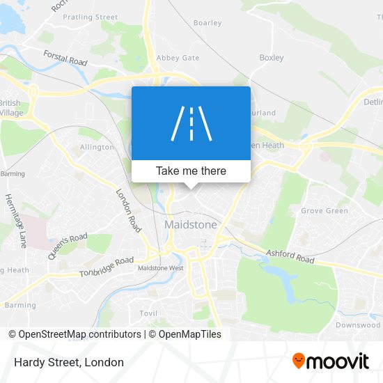 Hardy Street map