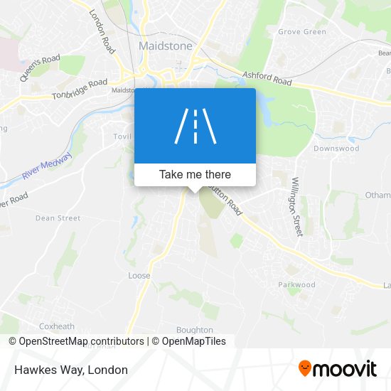 Hawkes Way map