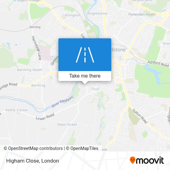 Higham Close map