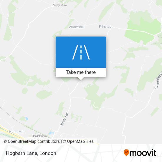 Hogbarn Lane map