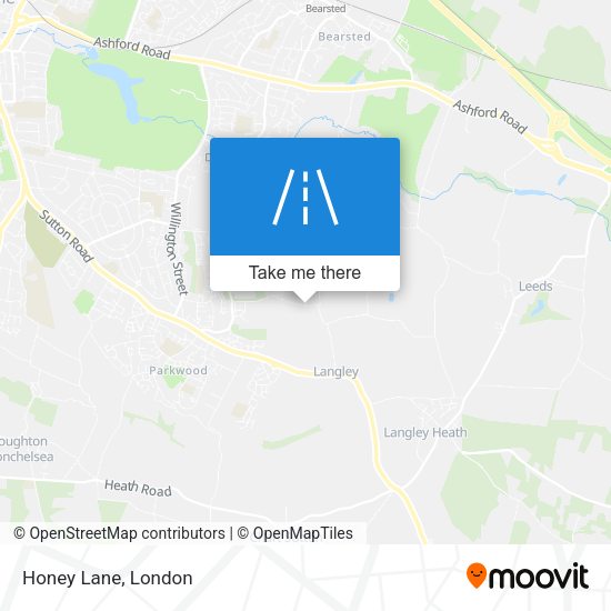 Honey Lane map