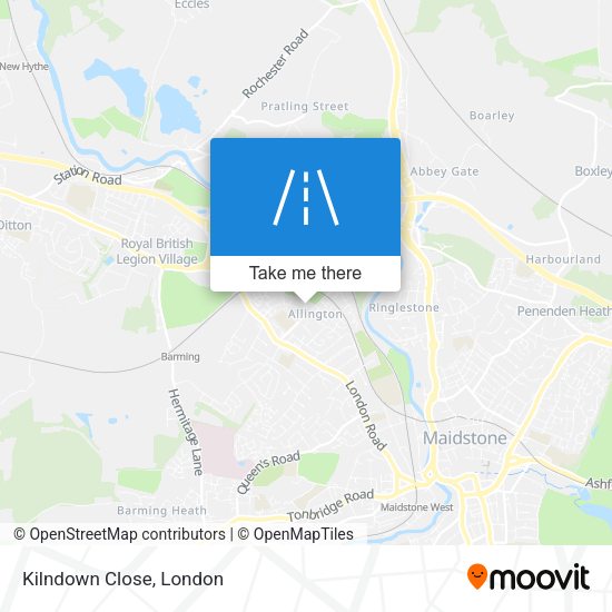 Kilndown Close map
