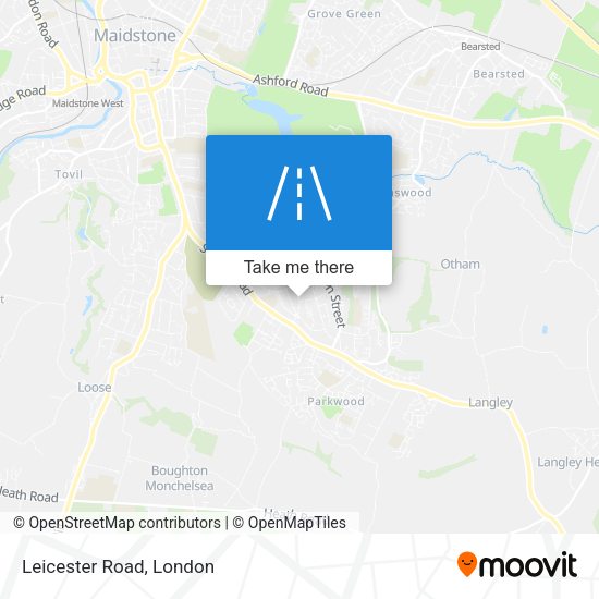 Leicester Road map