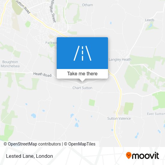 Lested Lane map