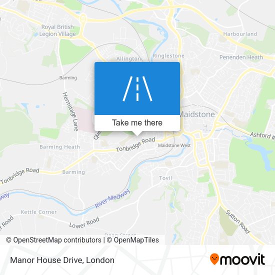 Manor House Drive map