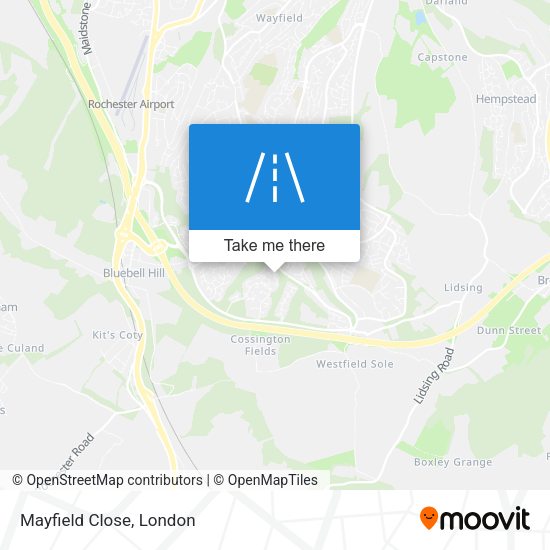Mayfield Close map