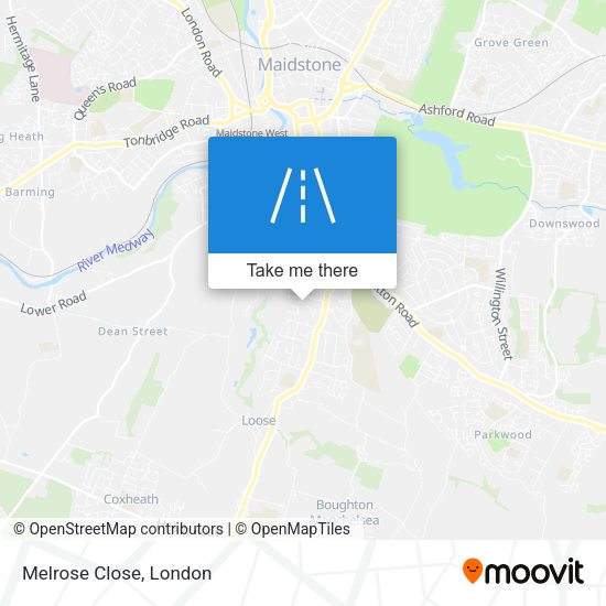 Melrose Close map