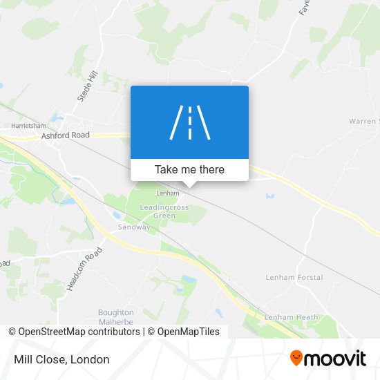 Mill Close map