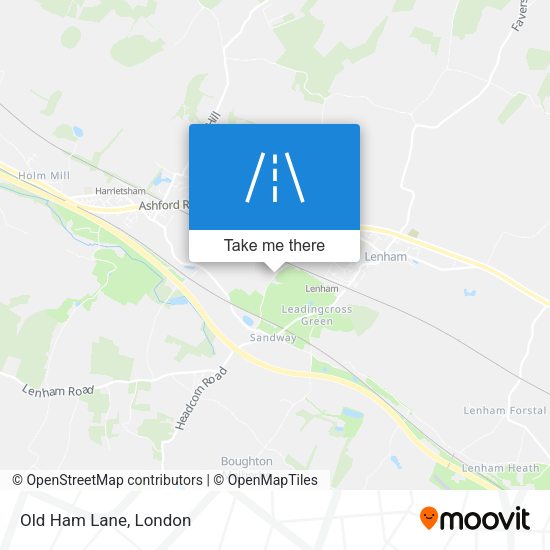 Old Ham Lane map