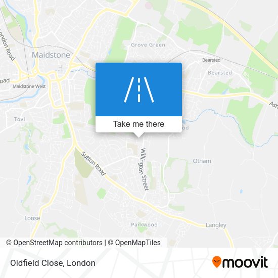 Oldfield Close map