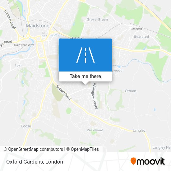 Oxford Gardens map