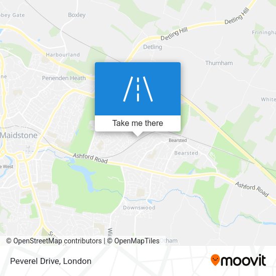 Peverel Drive map