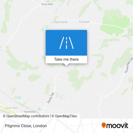 Pilgrims Close map