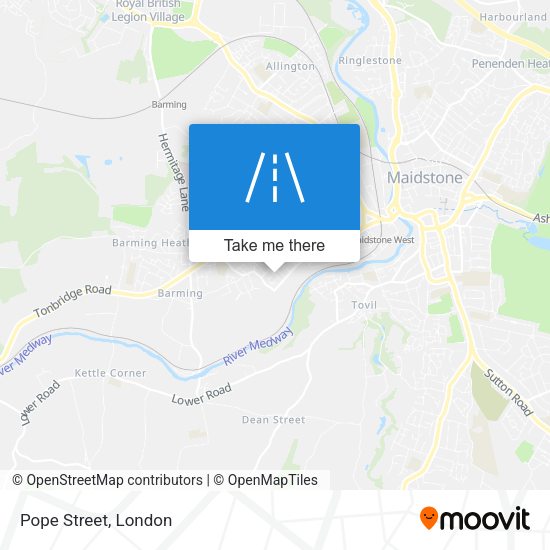 Pope Street map