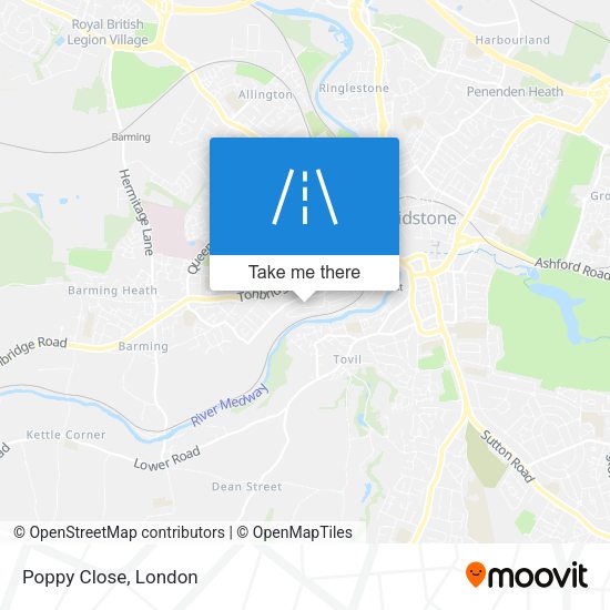 Poppy Close map