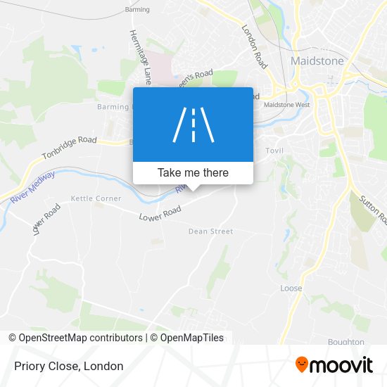 Priory Close map