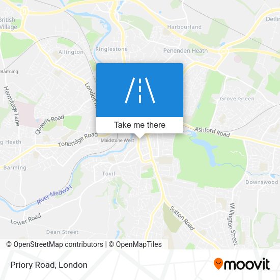 Priory Road map