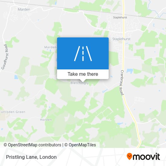 Pristling Lane map