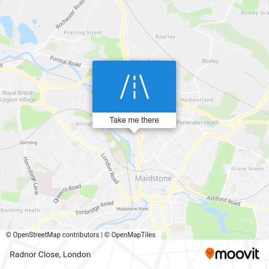 Radnor Close map