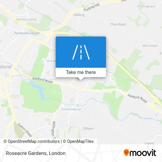 Roseacre Gardens map