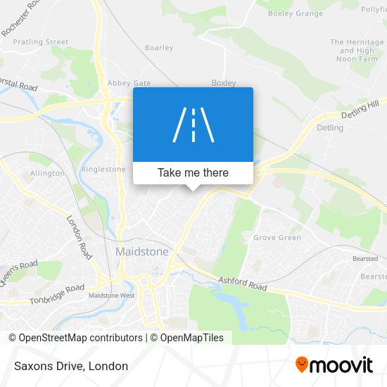 Saxons Drive map