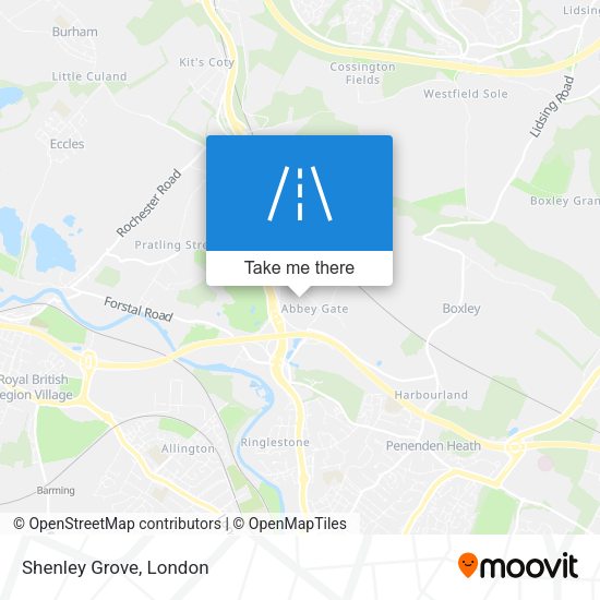 Shenley Grove map