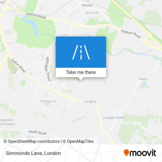 Simmonds Lane map