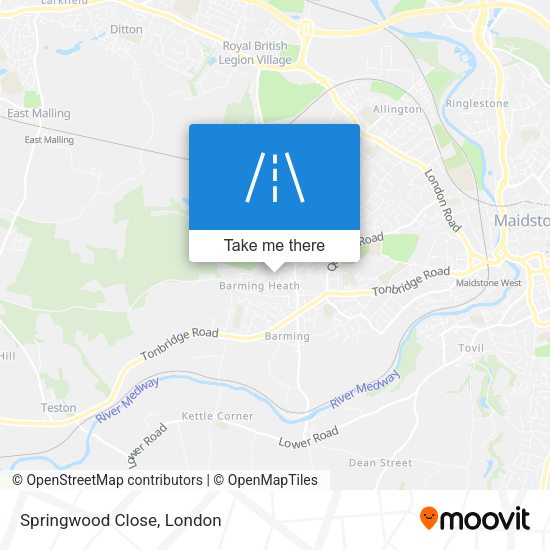 Springwood Close map