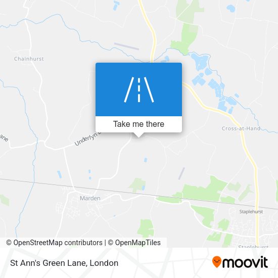 St Ann's Green Lane map