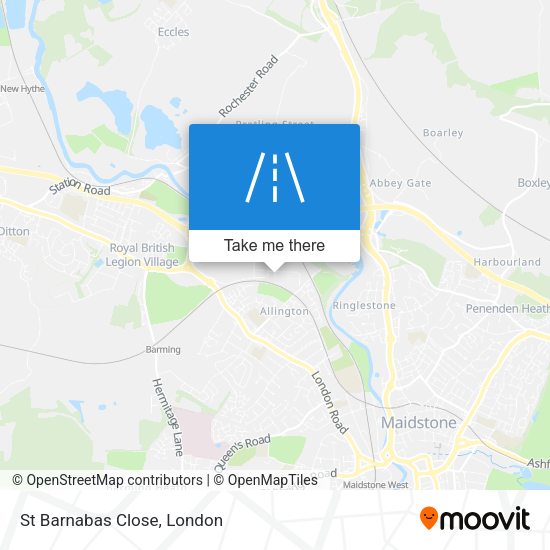 St Barnabas Close map