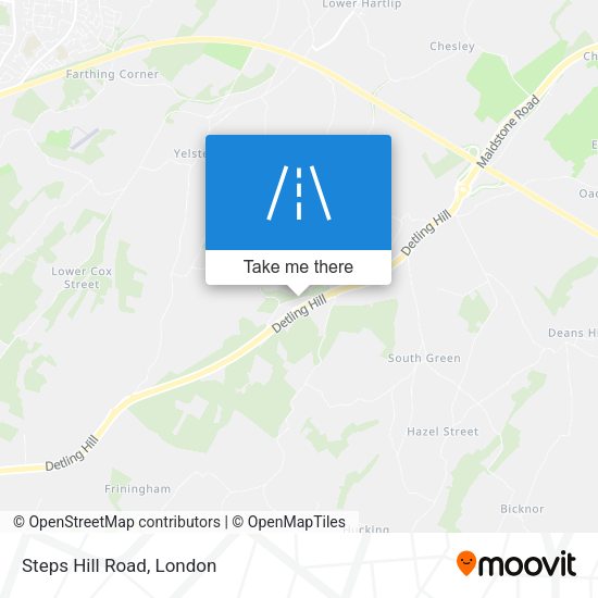 Steps Hill Road map