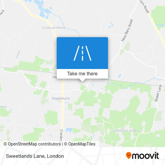 Sweetlands Lane map