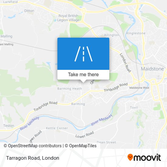 Tarragon Road map
