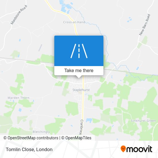 Tomlin Close map