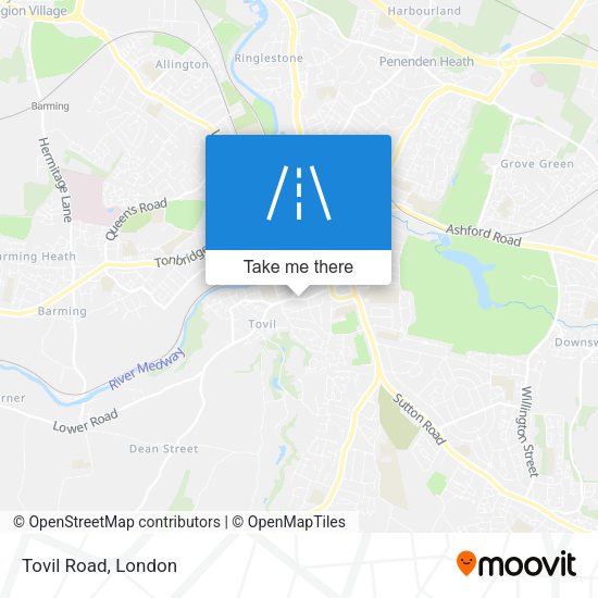 Tovil Road map