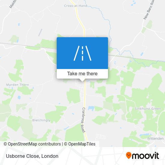 Usborne Close map