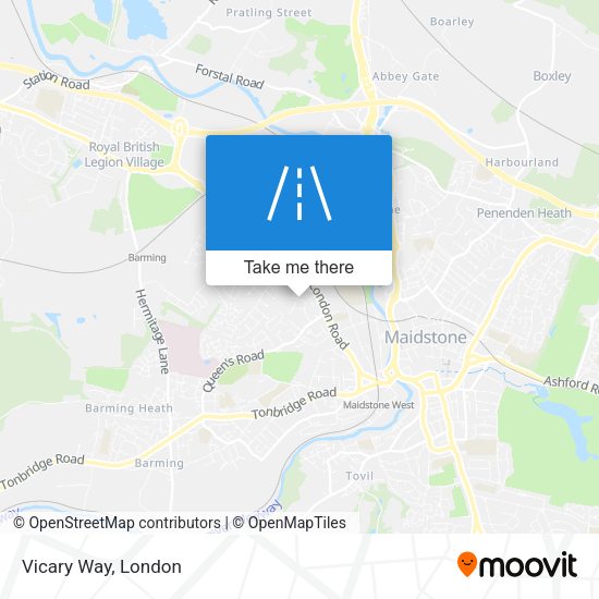 Vicary Way map