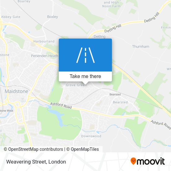 Weavering Street map