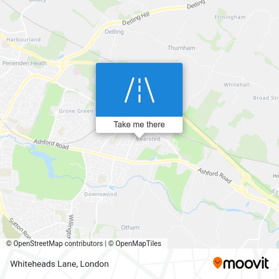 Whiteheads Lane map