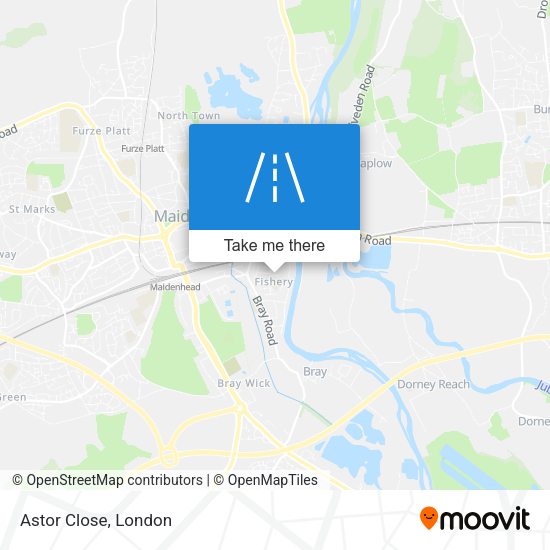 Astor Close map
