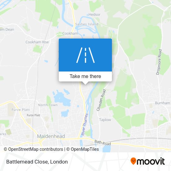 Battlemead Close map