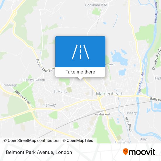 Belmont Park Avenue map