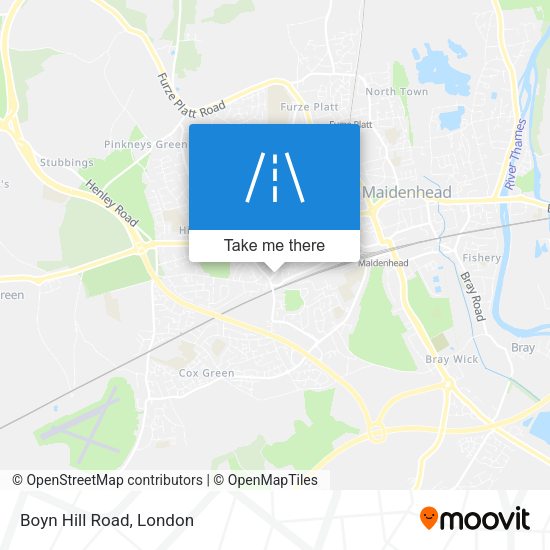 Boyn Hill Road map