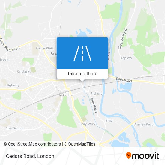 Cedars Road map
