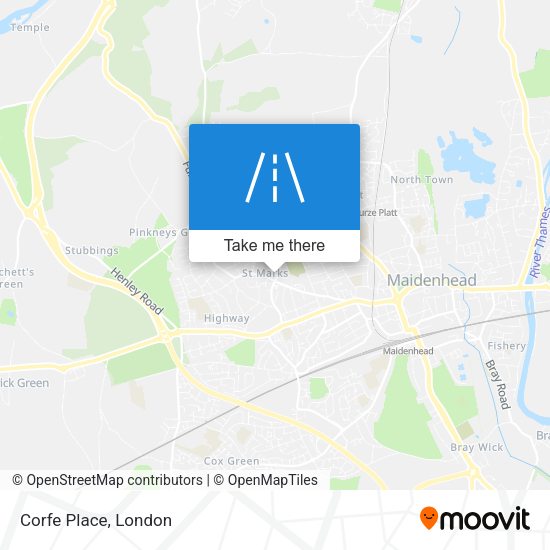 Corfe Place map