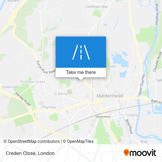 Creden Close map