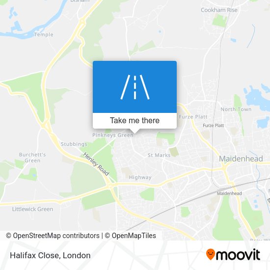 Halifax Close map