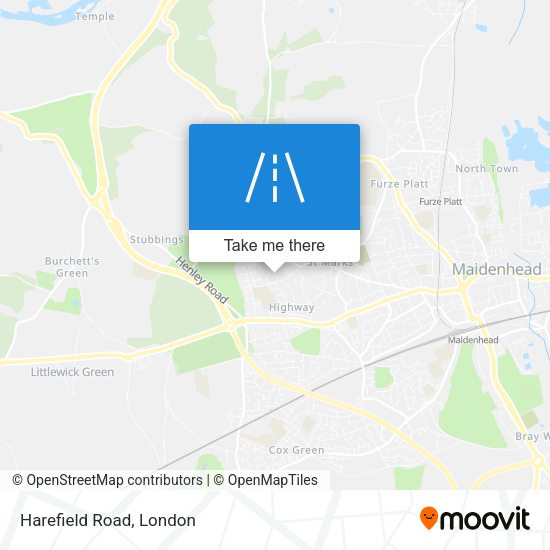 Harefield Road map